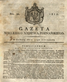 Gazeta Wielkiego Xięstwa Poznańskiego 1815.11.11 Nr90