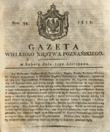 Gazeta Wielkiego Xięstwa Poznańskiego 1815.11.25 Nr94