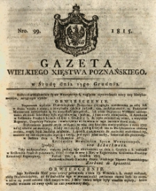 Gazeta Wielkiego Xięstwa Poznańskiego 1815.12.13 Nr99
