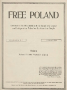 Free Poland: the truth about Poland and her peoplepublished by the Polish National Council of America 1918.03.01 Vol.4 Nr11