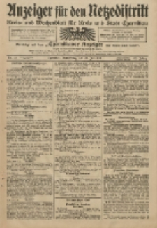 Anzeiger für den Netzedistrikt Kreis- und Wochenblatt für Kreis und Stadt Czarnikau 1911.06.22 Jg.59 Nr73