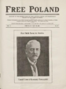 Free Poland: the truth about Poland and her peoplepublished by the Polish National Council of America 1919.05.16 Vol.5 Nr16