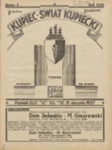 Kupiec-Świat Kupiecki; pisma złączone; oficjalny organ kupiectwa Polski Zachodniej 1937.01.15 R.31 Nr3