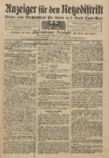 Anzeiger für den Netzedistrikt Kreis- und Wochenblatt für Kreis und Stadt Czarnikau 1911.08.17 Jg.59 Nr97