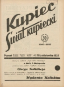 Kupiec-Świat Kupiecki; pisma złączone; oficjalny organ kupiectwa Polski Zachodniej 1937.10.28 R.31 Nr41