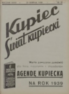 Kupiec-Świat Kupiecki; pisma złączone; oficjalny organ kupiectwa Polski Zachodniej 1938.08.20 R.32 Nr35