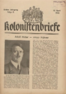 Kolonistenbriefe 1943.04.15 Jg.3 F.8