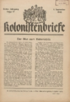 Kolonistenbriefe 1943.09.01 Jg.3 F.17