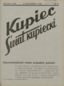 Kupiec-Świat Kupiecki; pisma złączone; oficjalny organ kupiectwa Polski Zachodniej 1938.10.08 R.32 Nr42