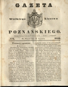 Gazeta Wielkiego Xięstwa Poznańskiego 1843.01.10 Nr8