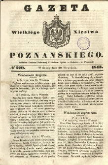 Gazeta Wielkiego Xięstwa Poznańskiego 1843.09.20 Nr220
