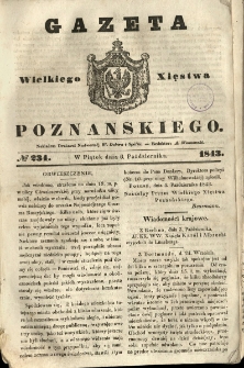 Gazeta Wielkiego Xięstwa Poznańskiego 1843.10.06 Nr234