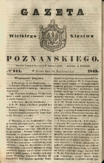 Gazeta Wielkiego Xięstwa Poznańskiego 1843.10.18 Nr244