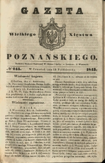 Gazeta Wielkiego Xięstwa Poznańskiego 1843.10.19 Nr245