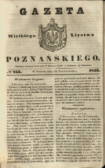 Gazeta Wielkiego Xięstwa Poznańskiego 1843.10.28 Nr253