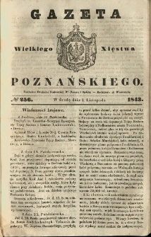 Gazeta Wielkiego Xięstwa Poznańskiego 1843.11.01 Nr256