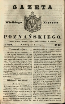 Gazeta Wielkiego Xięstwa Poznańskiego 1843.11.04 Nr259