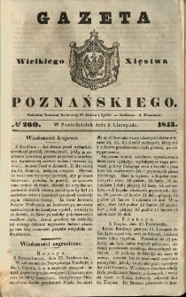 Gazeta Wielkiego Xięstwa Poznańskiego 1843.11.06 Nr260