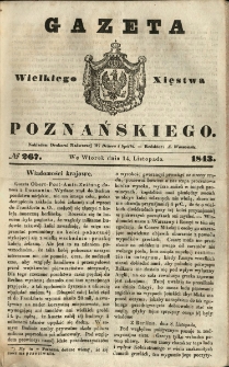 Gazeta Wielkiego Xięstwa Poznańskiego 1843.11.14 Nr267