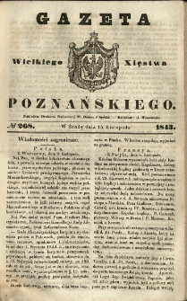 Gazeta Wielkiego Xięstwa Poznańskiego 1843.11.15 Nr268