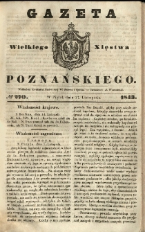 Gazeta Wielkiego Xięstwa Poznańskiego 1843.11.17 Nr270