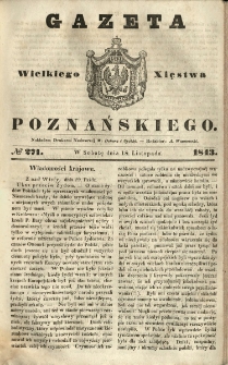 Gazeta Wielkiego Xięstwa Poznańskiego 1843.11.18 Nr271