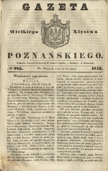 Gazeta Wielkiego Xięstwa Poznańskiego 1843.12.05 Nr285