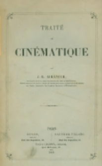 Trait&eacute; de cin&eacute;matique