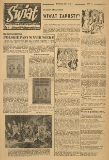 Świat. Ilustrowany dodatek tygodniowy Głosu Wielkopolskiego. 1948.01.25 R.3 nr4
