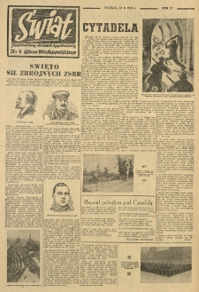 Świat. Ilustrowany dodatek tygodniowy Głosu Wielkopolskiego. 1948.02.22 R.3 nr8