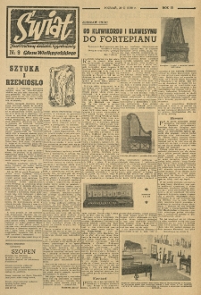 Świat. Ilustrowany dodatek tygodniowy Głosu Wielkopolskiego. 1948.02.29 R.3 nr9