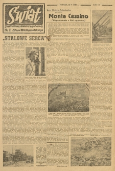 Świat. Ilustrowany dodatek tygodniowy Głosu Wielkopolskiego. 1948.05.23 R.3 nr21