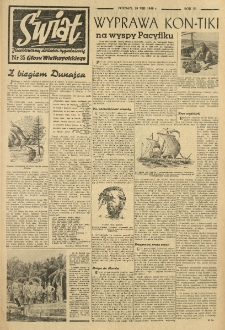 Świat. Ilustrowany dodatek tygodniowy Głosu Wielkopolskiego. 1948.08.29 R.3 nr35
