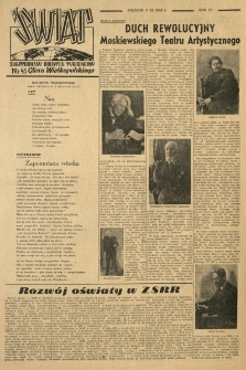 Świat. Ilustrowany dodatek tygodniowy Głosu Wielkopolskiego. 1948.11.07 R.3 nr45