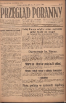 Przegląd Poranny: pismo niezależne i bezpartyjne 1921.06.27 R.1 Nr57