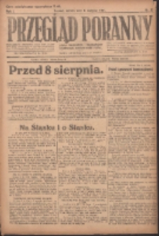 Przegląd Poranny: pismo niezależne i bezpartyjne 1921.08.06 R.1 Nr97