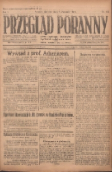 Przegląd Poranny: pismo niezależne i bezpartyjne 1921.09.04 R.1 Nr126