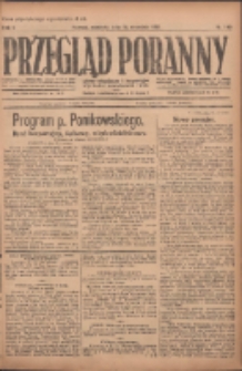 Przegląd Poranny: pismo niezależne i bezpartyjne 1921.09.18 R.1 Nr140