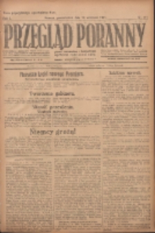 Przegląd Poranny: pismo niezależne i bezpartyjne 1921.09.19 R.1 Nr141