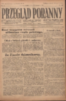 Przegląd Poranny: pismo niezależne i bezpartyjne 1921.09.25 R.1 Nr147