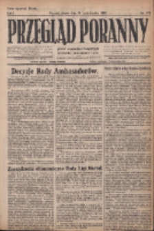Przegląd Poranny: pismo niezależne i bezpartyjne 1921.10.21 R.1 Nr173