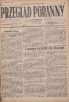 Przegląd Poranny: pismo niezależne i bezpartyjne 1921.11.05 R.1 Nr188