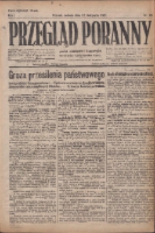 Przegląd Poranny: pismo niezależne i bezpartyjne 1921.11.12 R.1 Nr195