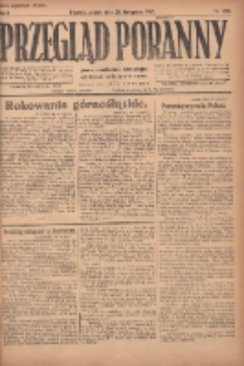 Przegląd Poranny: pismo niezależne i bezpartyjne 1921.11.25 R.1 Nr208