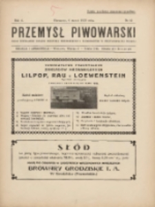 Przemysł Piwowarski : organ Centr. Związku Przemysłu Piwowarskiego i Słodowniczego w Rzeczypospolit. Polskiej 1926.03.06 R.4 Nr10