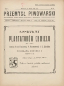 Przemysł Piwowarski : organ Centr. Związku Przemysłu Piwowarskiego i Słodowniczego w Rzeczypospolit. Polskiej 1926.03.13 R.4 Nr11