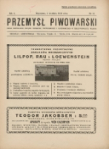 Przemysł Piwowarski : organ Centr. Związku Przemysłu Piwowarskiego i Słodowniczego w Rzeczypospolit. Polskiej 1926.04.03 R.4 Nr14