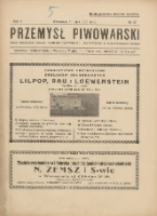Przemysł Piwowarski : organ Centr. Związku Przemysłu Piwowarskiego i Słodowniczego w Rzeczypospolit. Polskiej 1926.07.31 R.4 Nr31