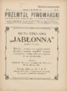 Przemysł Piwowarski : organ Centr. Związku Przemysłu Piwowarskiego i Słodowniczego w Rzeczypospolit. Polskiej 1926.08.07 R.4 Nr32