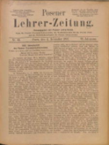 Posener Lehrer-Zeitung : Organ des Posener Provinzial-Lehrervereins, des Pestalozzi-Vereins f&uuml;r die Provinz Posen und des Wirtschaftsverbandes des Posener Lehrervereins. R. 6. 1897, nr 44